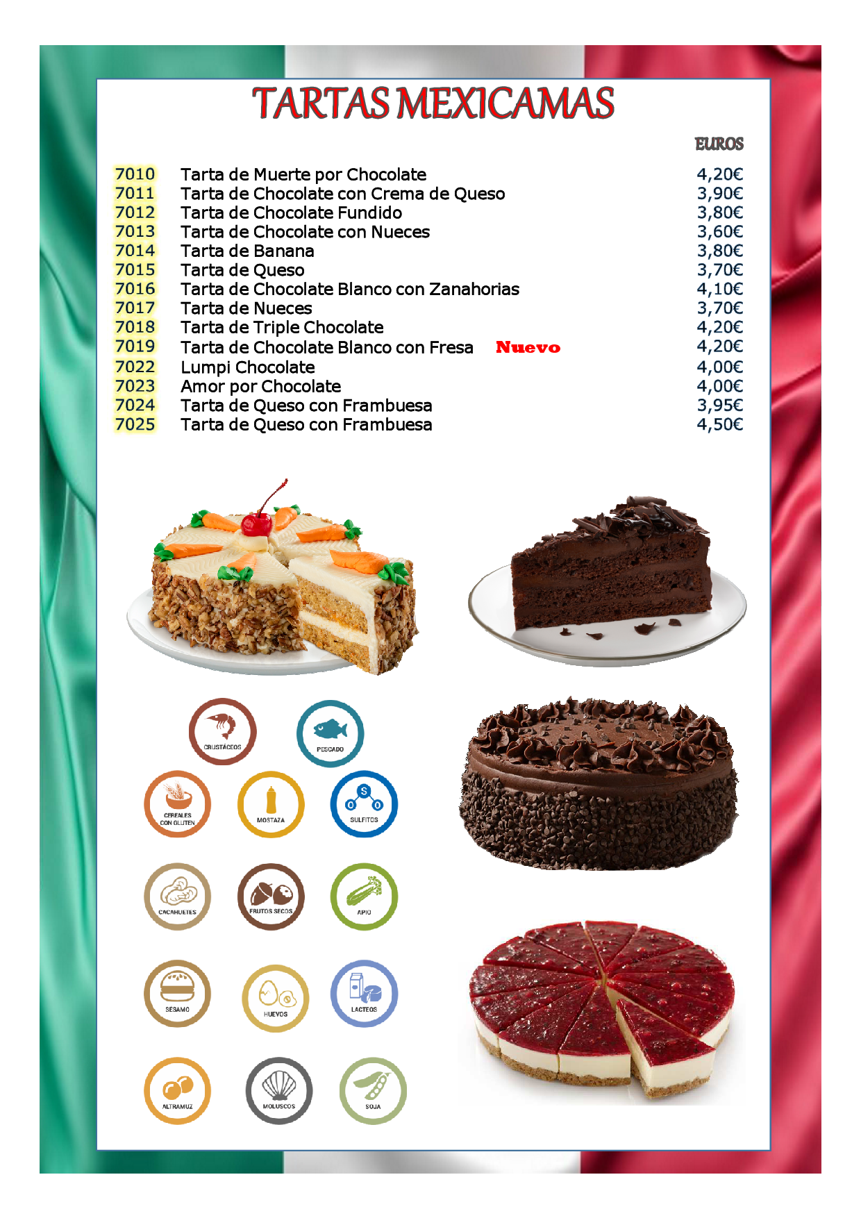 Carta de Restaurante Cantina Canfinflas — página 14