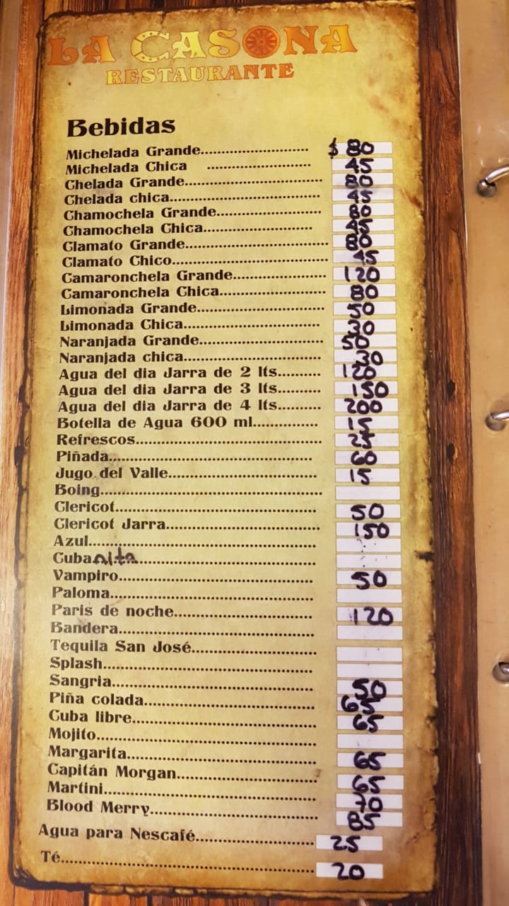 Carta de La Casona Restaurante — página 2