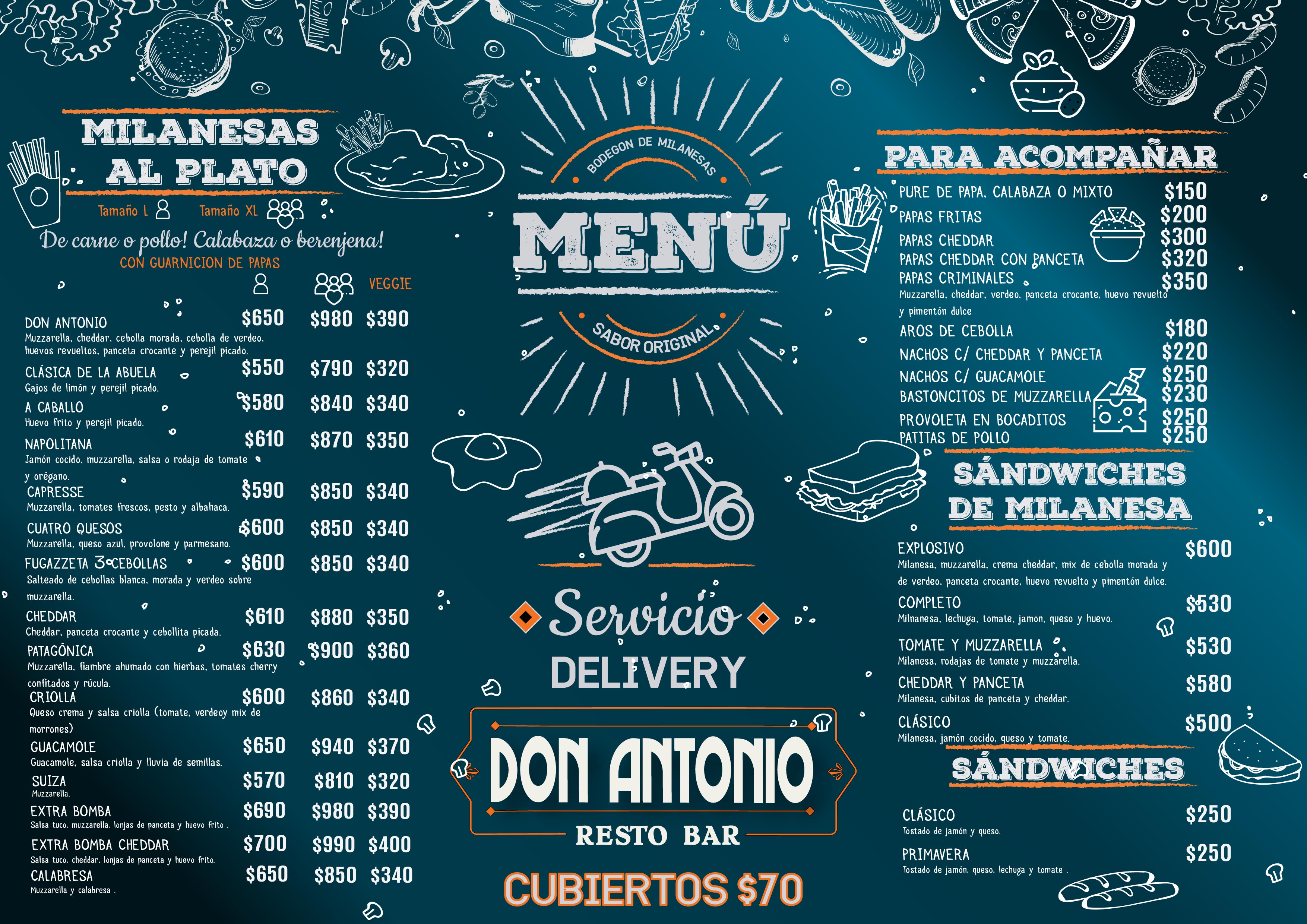 Carta de Don Antonio Resto Bar — página 2