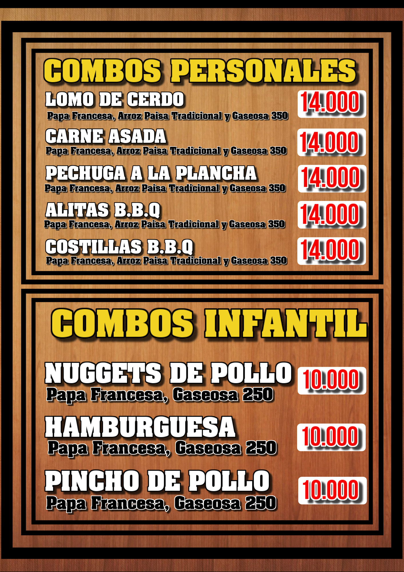 Carta de Arroz Paisa de la Abuela — página 4