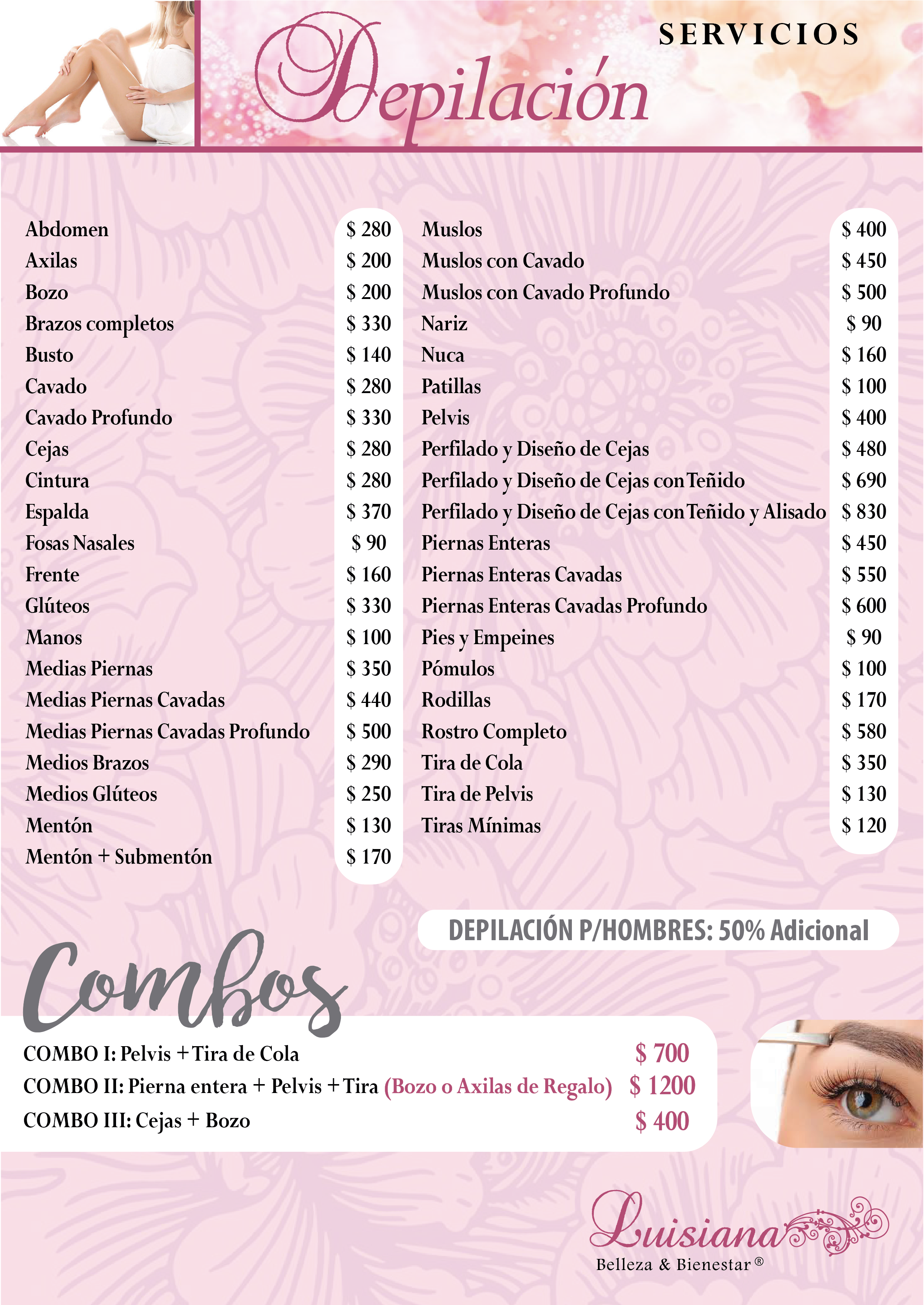 Carta de Luisiana Belleza & Bienestar — página 3