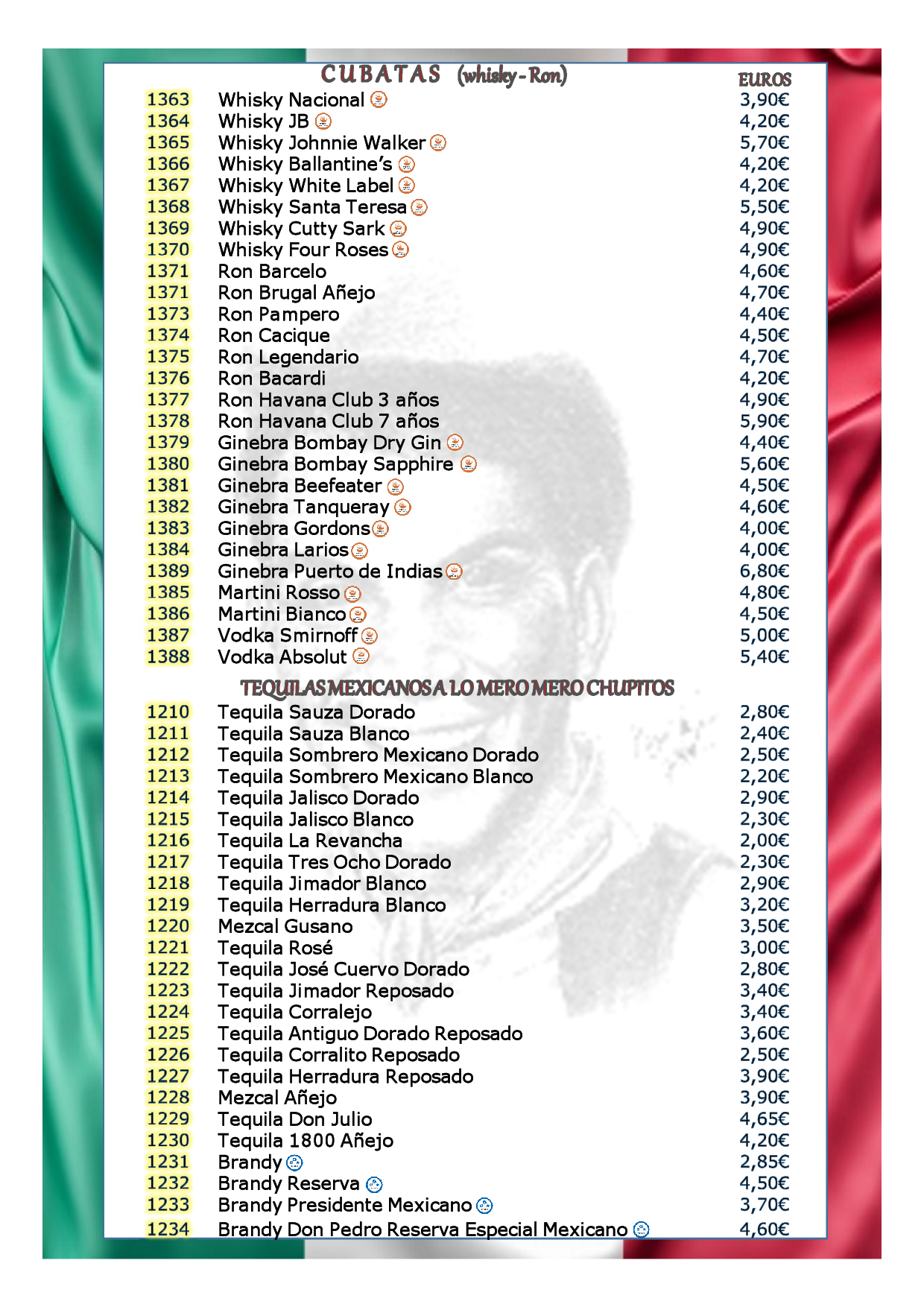 Carta de Cantina Cantinflas — página 3