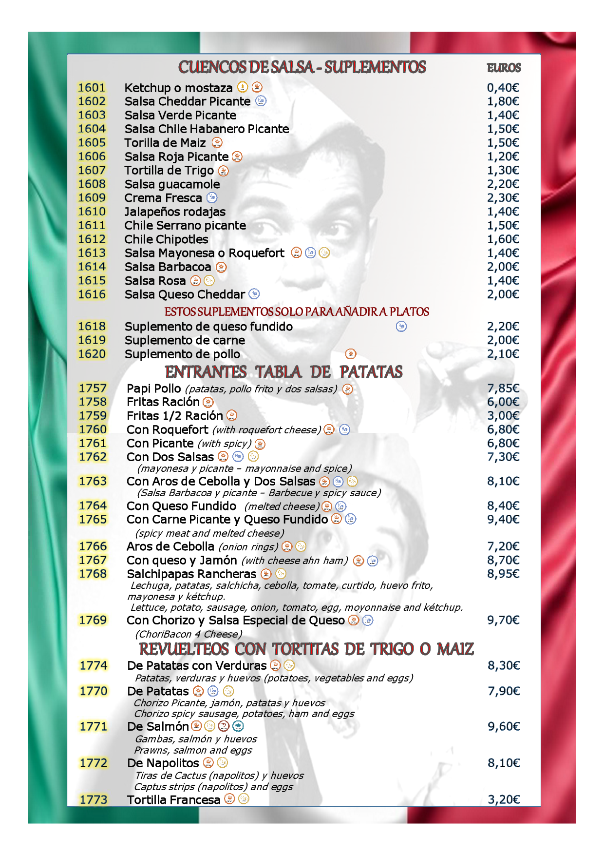 Carta de Cantina Cantinflas — página 7