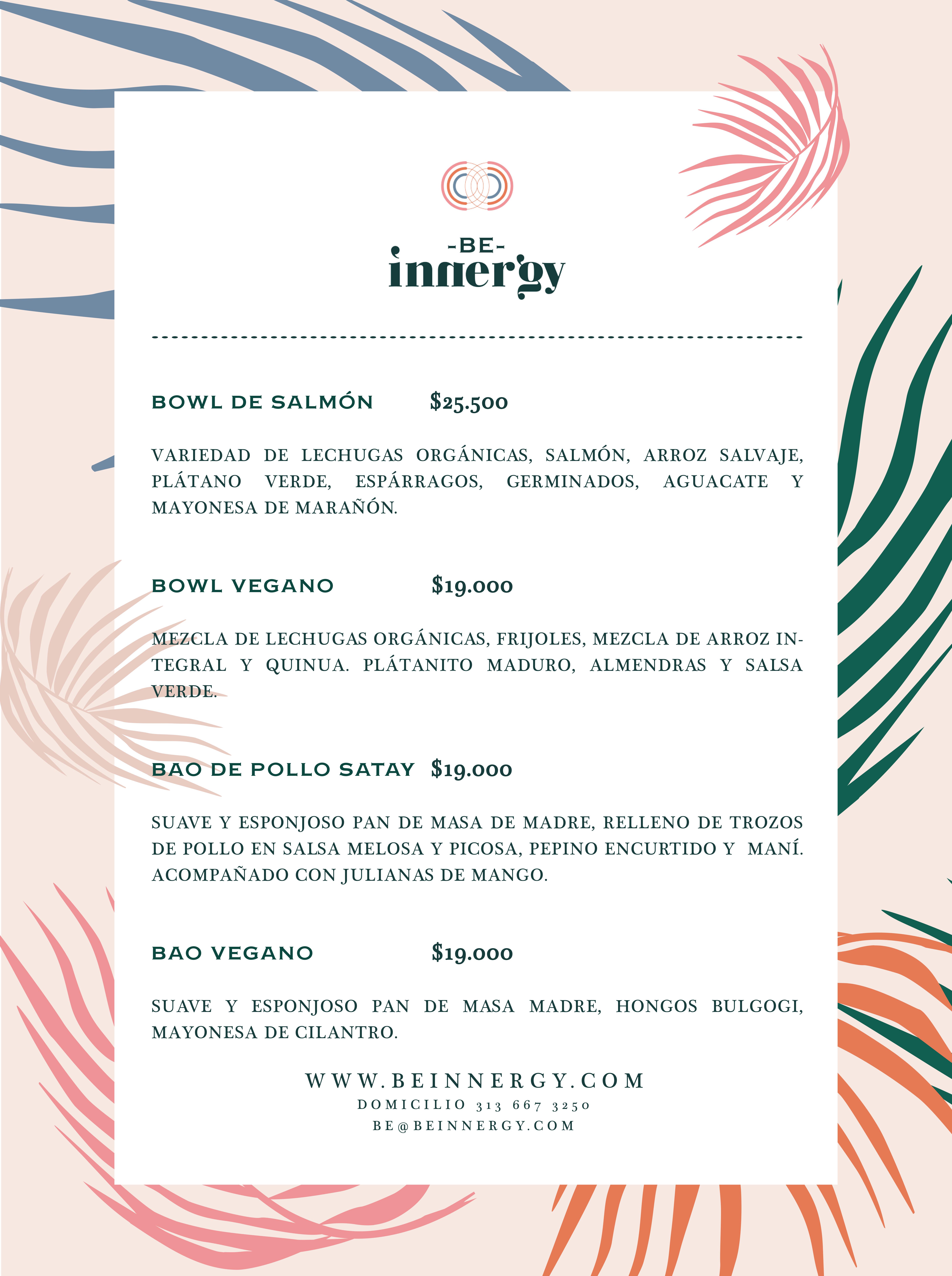 Carta de BE INNERGY  — página 1