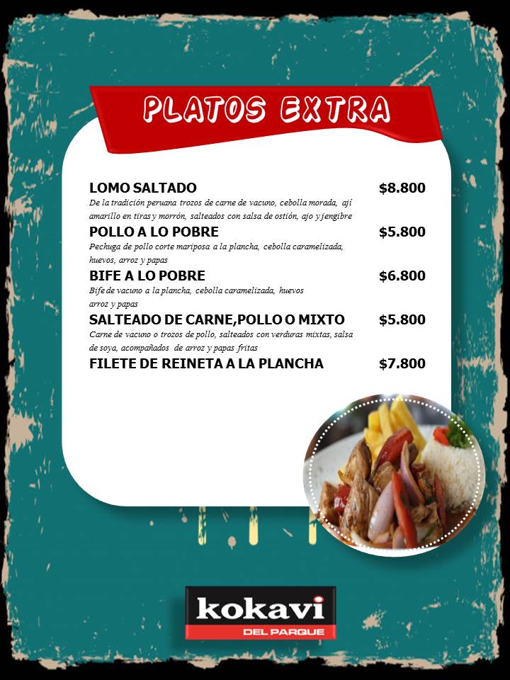 Carta de KOKAVI DEL PARQUE en ANTOFAGASTA, Antofagasta — página 1