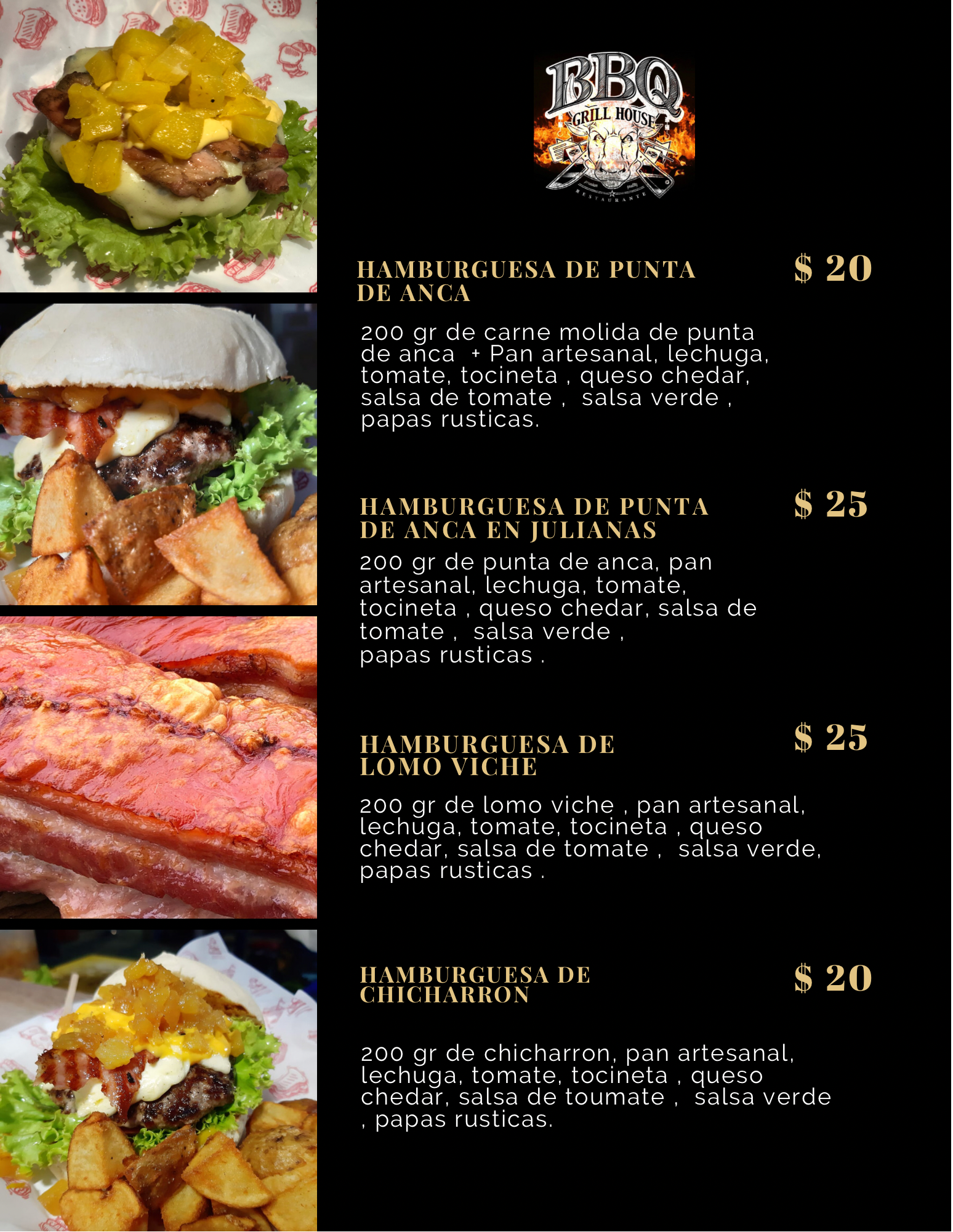 Carta de El Ahumador y Bbq Grill House  en Cali  — página 2