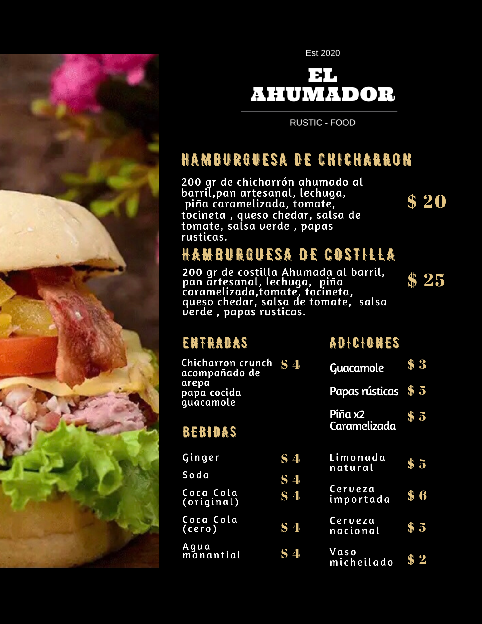 Carta de El Ahumador y Bbq Grill House  en Cali  — página 9