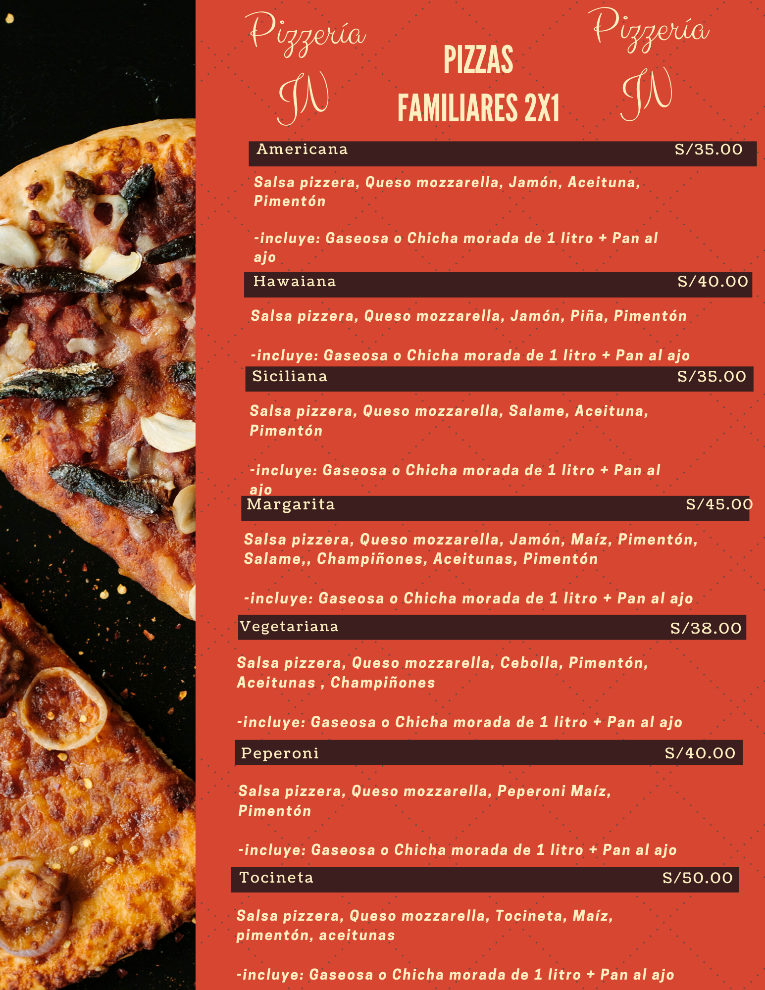 Carta de Pizzería JN en Brella 15083 — página 6