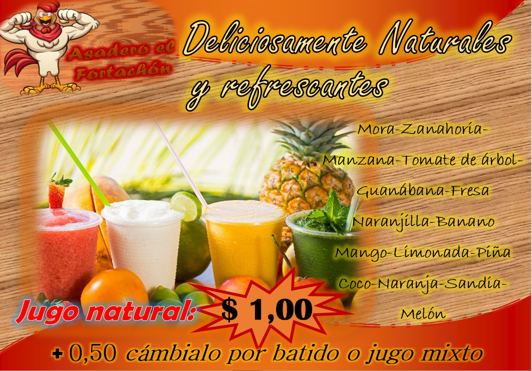 Carta de Restaurante Asadero El Fortachòn en quito, pichincha — página 1