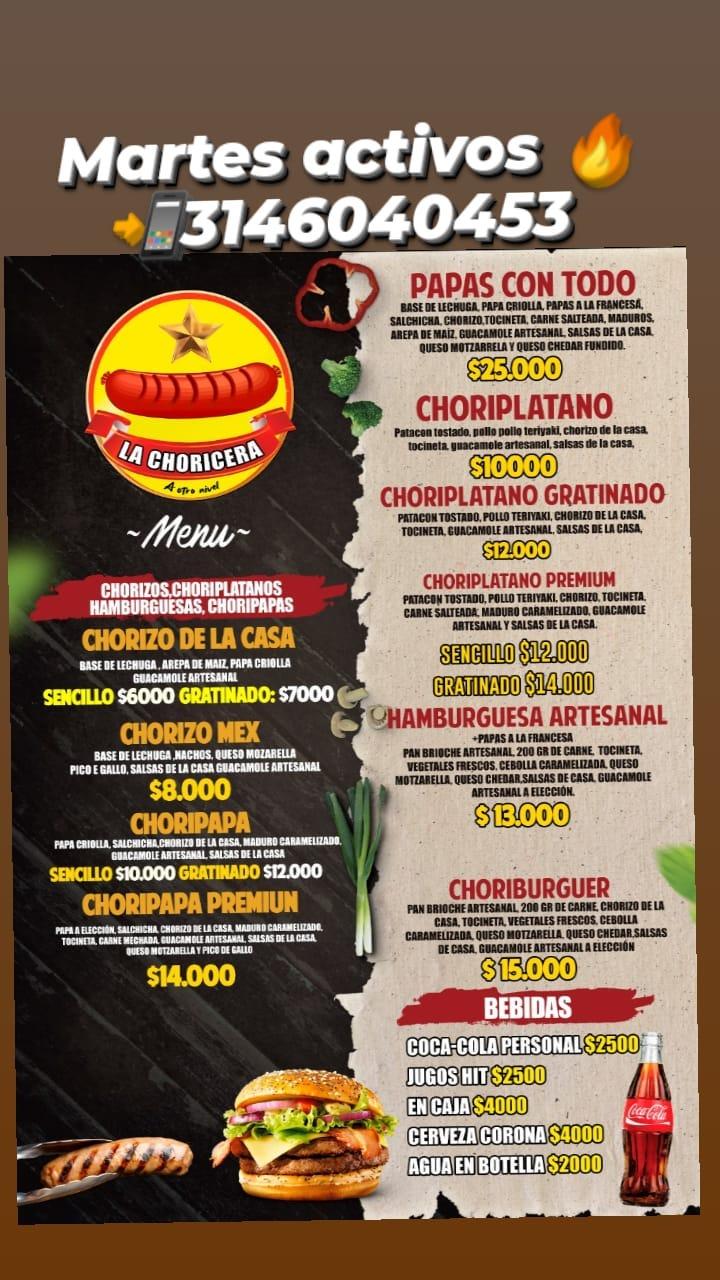 Carta de La choricera en Andalucia - valle  del Cauca  — página 1