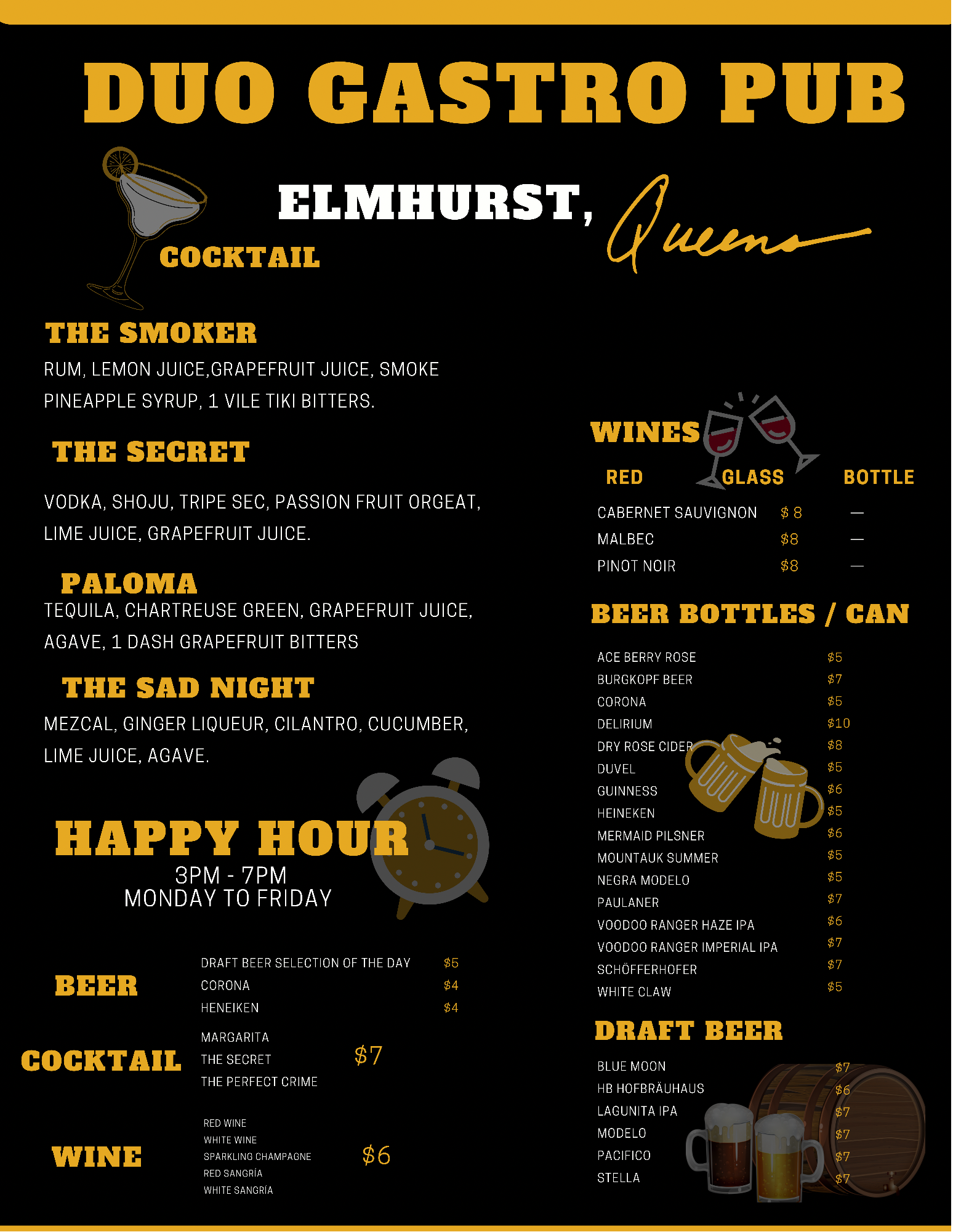 Carta de DUO GASTRO PUB QNS en Elmhurst — página 2