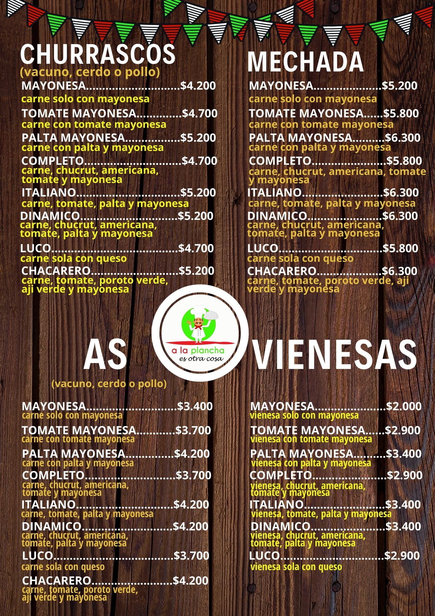 Carta de A La Plancha Es Otra Cosa en no — página 1