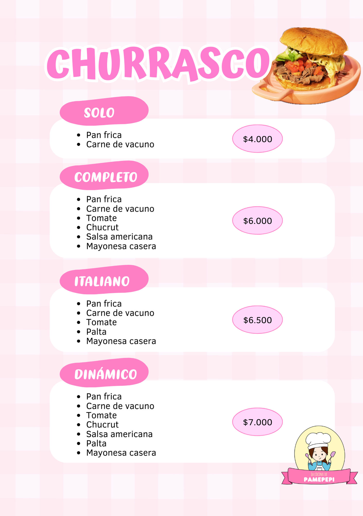 Carta de La Cocina de Pamepepi en Puerto Montt, Los Lagos — página 10