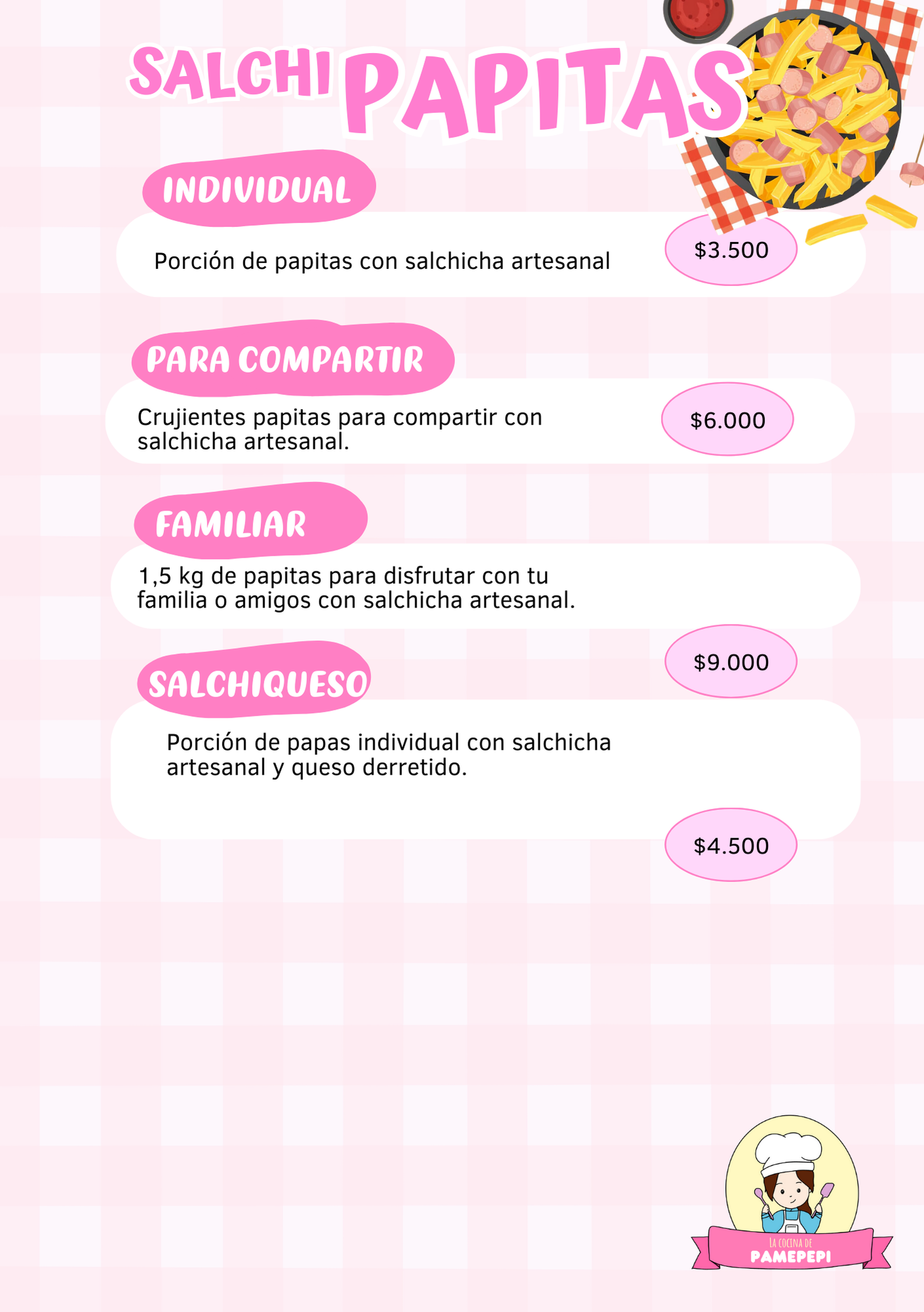 Carta de La Cocina de Pamepepi en Puerto Montt, Los Lagos — página 14