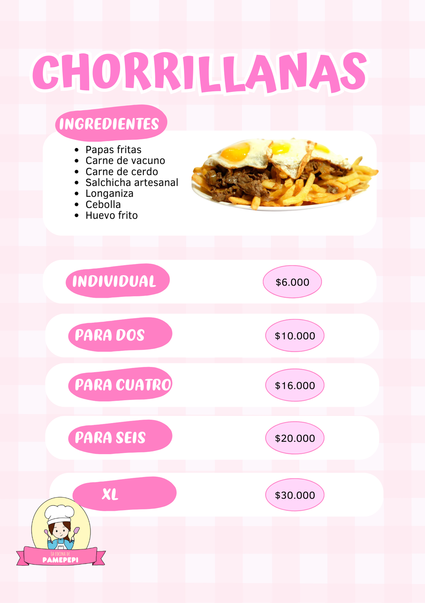 Carta de La Cocina de Pamepepi en Puerto Montt, Los Lagos — página 17