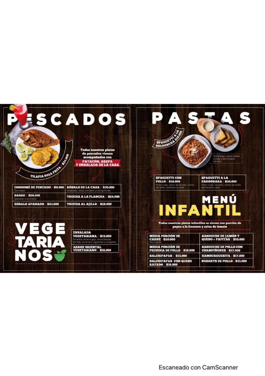 Carta de Parrilla del Campo Restaurante — página 4