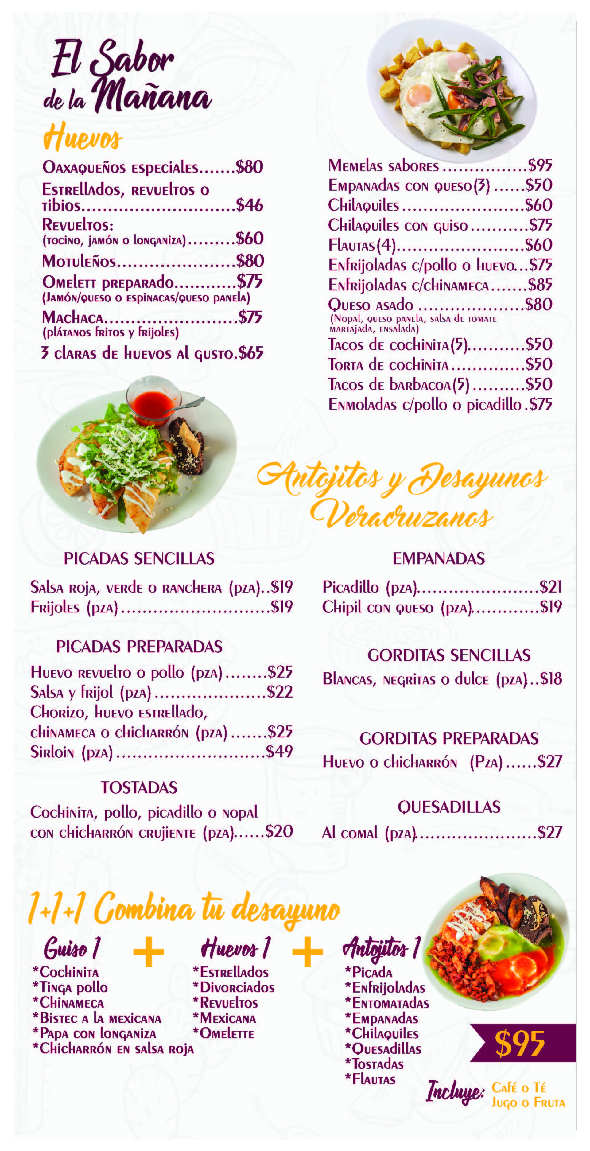Carta de SABORES — página 1